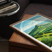 Roseberry Topping Retro Travel Illustration