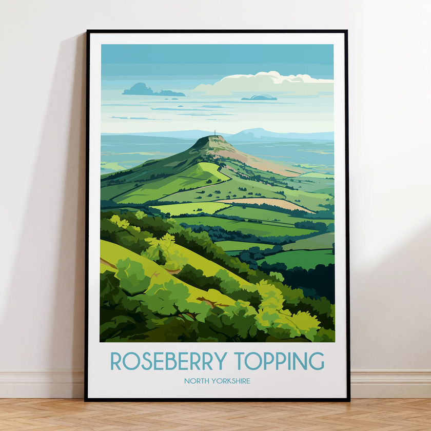 Roseberry Topping Scenic Landscape Art