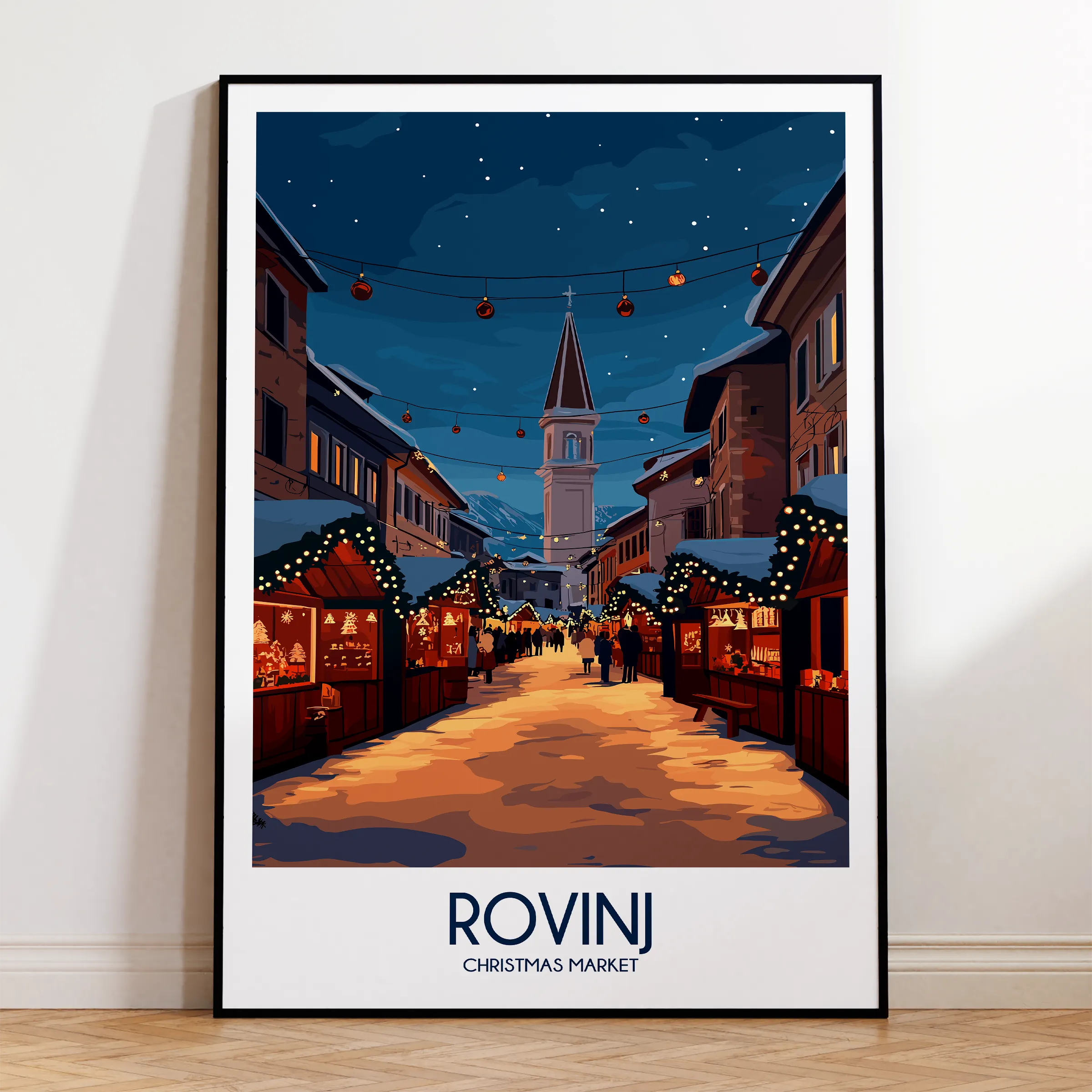 Rovinj Retro Travel Illustration