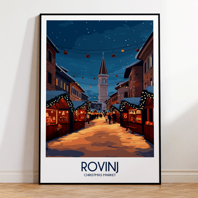 Rovinj Retro Travel Illustration