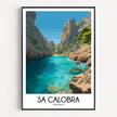 Sa Calobra Retro Travel Illustration