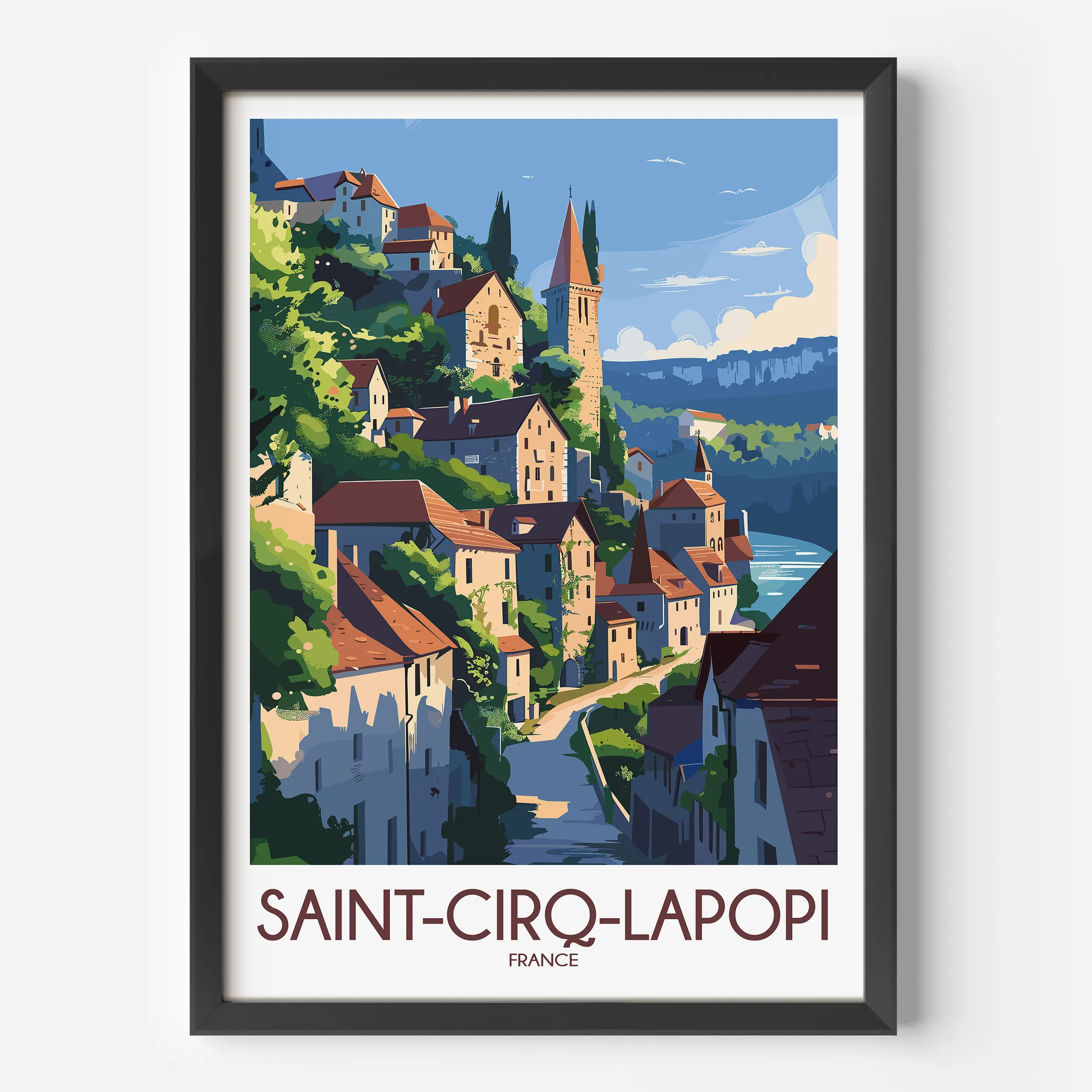 Saint-Cirq-Lapopie Destination Art Gift