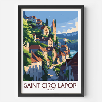Saint-Cirq-Lapopie Destination Art Gift