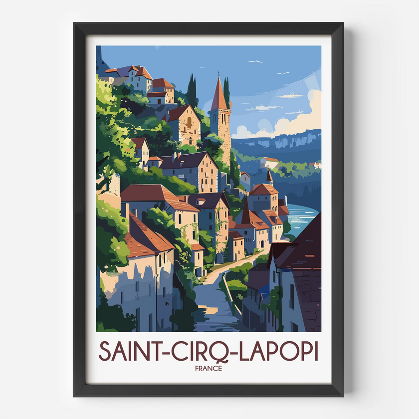 Saint-Cirq-Lapopie Destination Art Gift