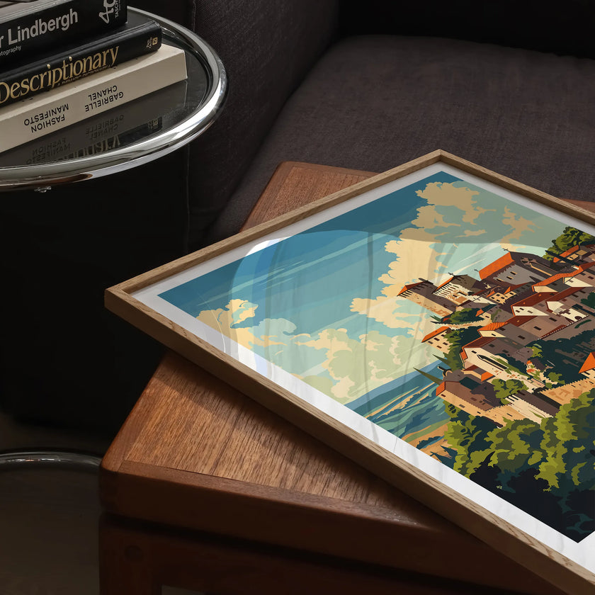 Saint-Cirq-Lapopie Souvenir Poster Print