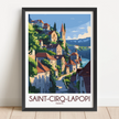 Saint-Cirq-Lapopie Souvenir Poster Print