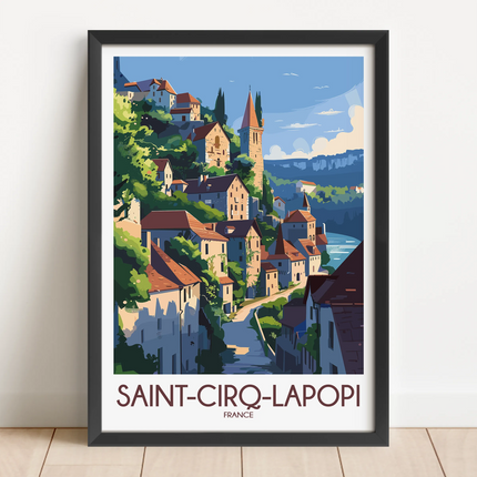 Saint-Cirq-Lapopie Souvenir Poster Print