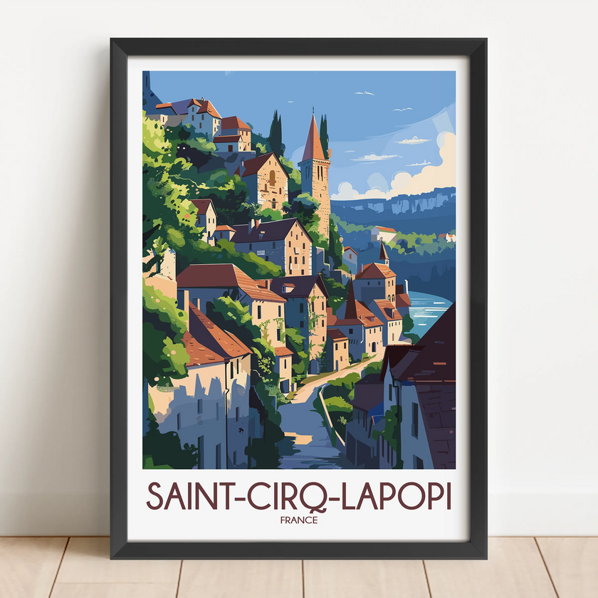 Saint-Cirq-Lapopie Souvenir Poster Print