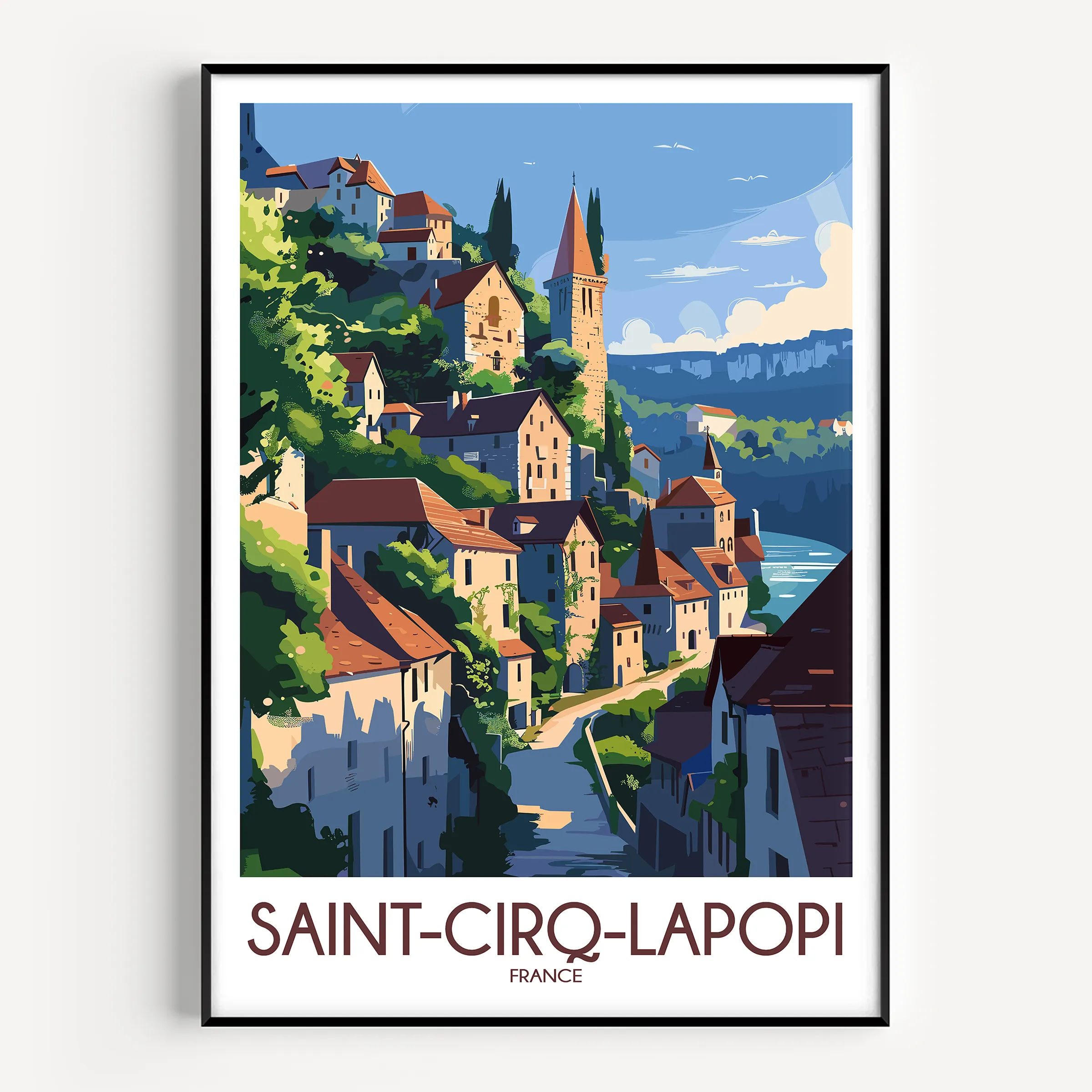 Saint-Cirq-Lapopie Travel Memory Gift