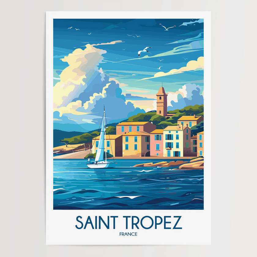 Saint Tropez Destination Art Gift