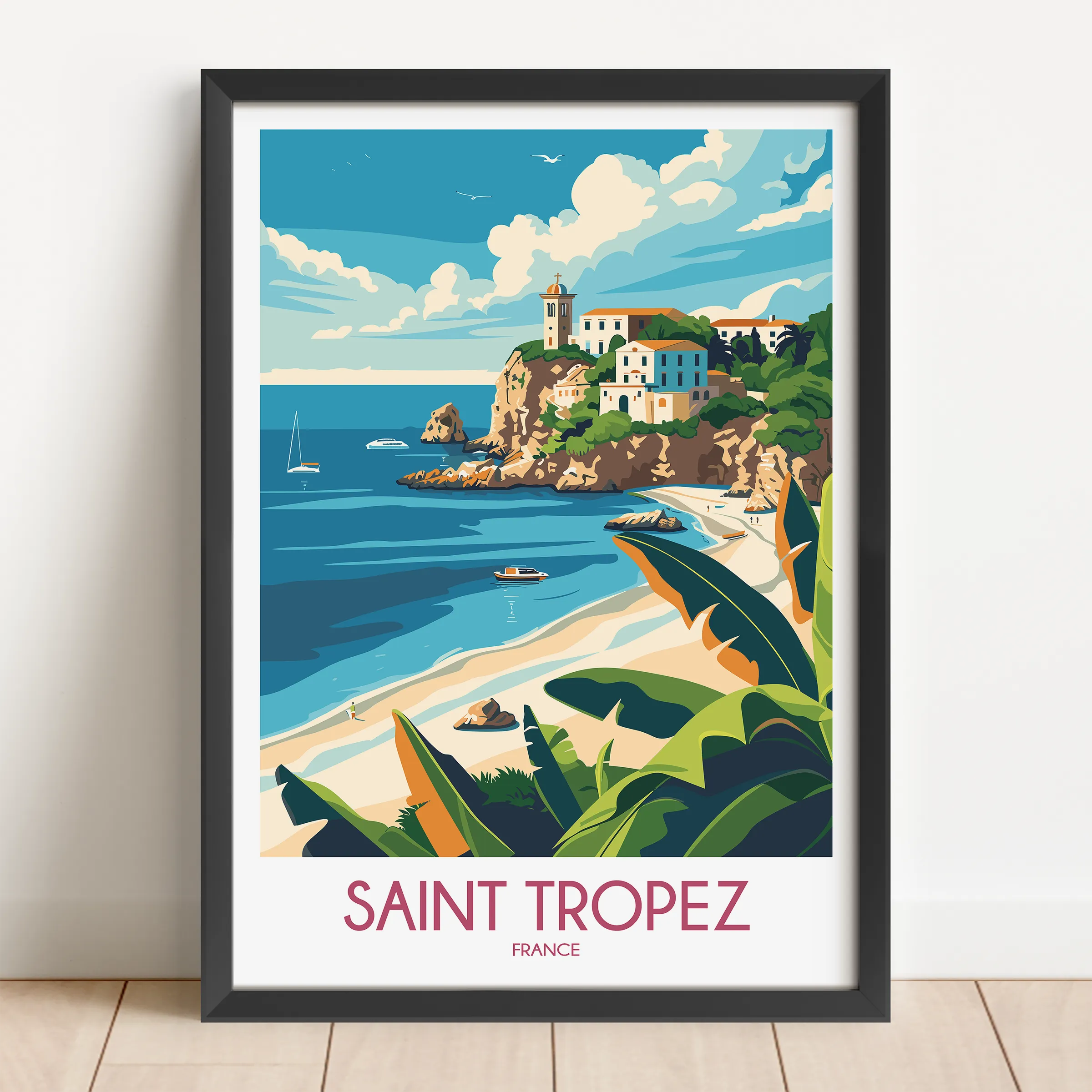 Saint Tropez Modern Travel Poster