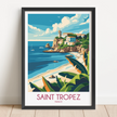 Saint Tropez Modern Travel Poster