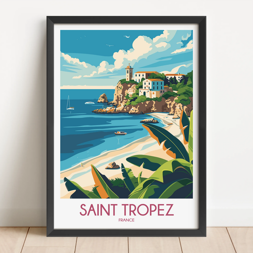 Saint Tropez Modern Travel Poster