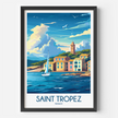 Saint Tropez Modern Travel Poster