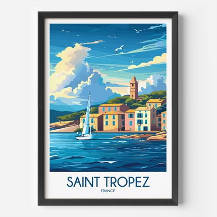 Saint Tropez Modern Travel Poster