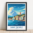 Saint Tropez Retro Travel Illustration