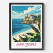 Saint Tropez Retro Travel Illustration