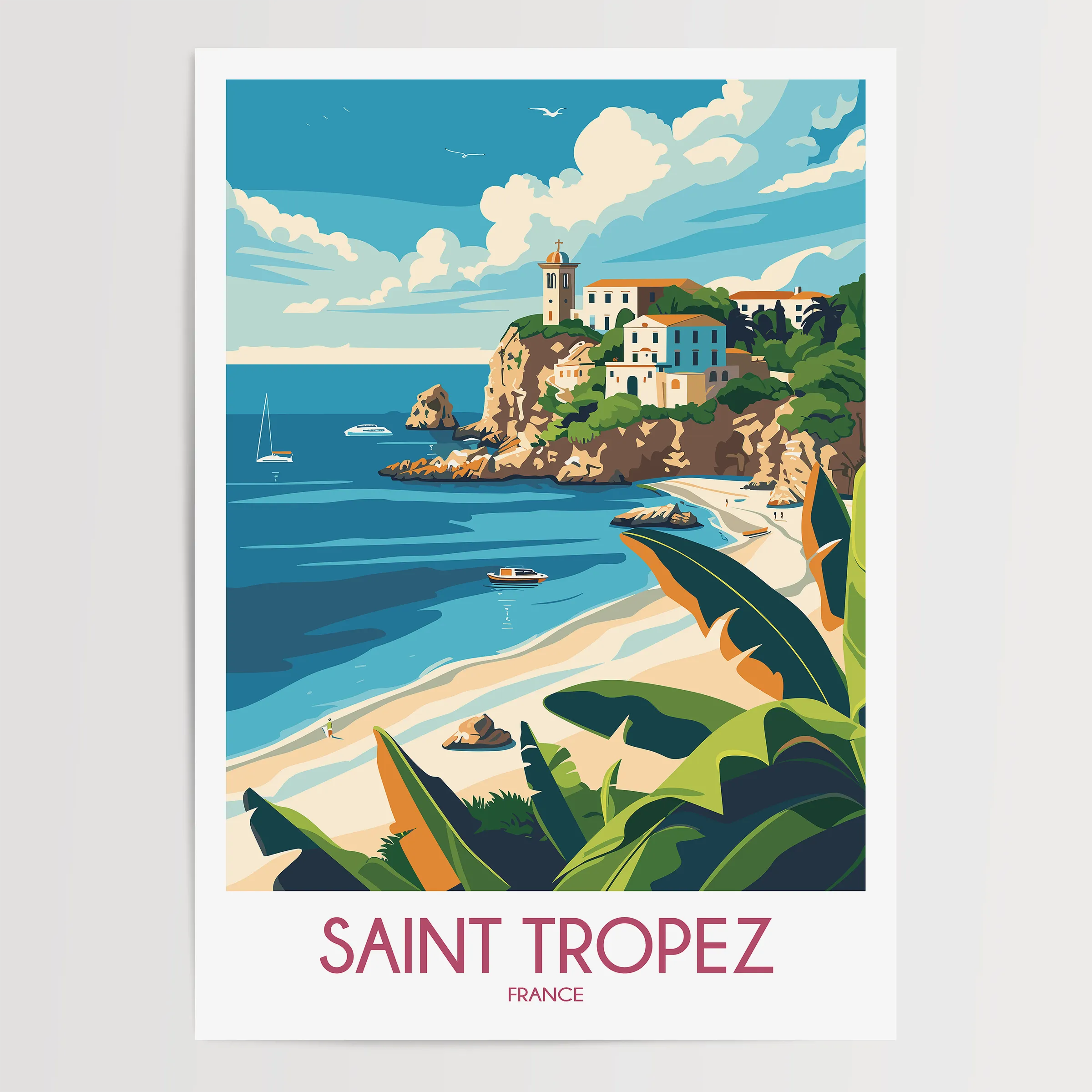 Saint Tropez Souvenir Poster Print
