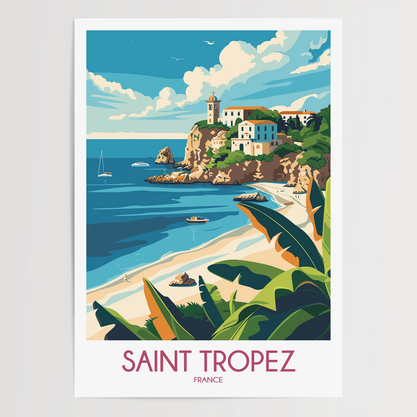 Saint Tropez Souvenir Poster Print