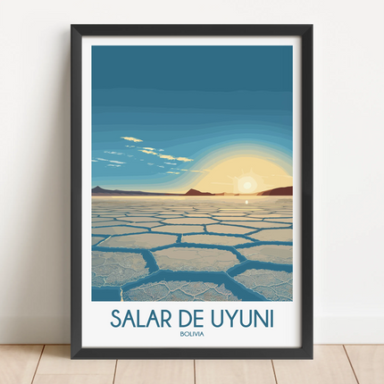 Salar De Uyuni Modern Travel Poster