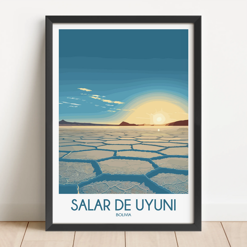 Salar De Uyuni Modern Travel Poster