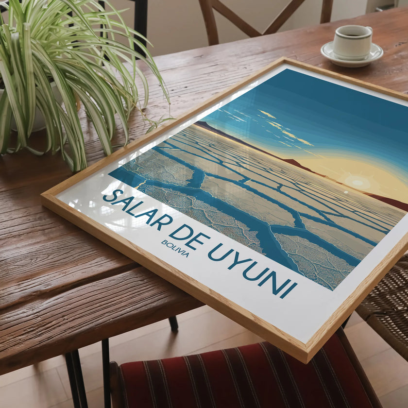 Salar De Uyuni Vintage Style Print