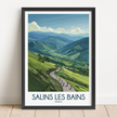Salins Les Bains Retro Travel Illustration