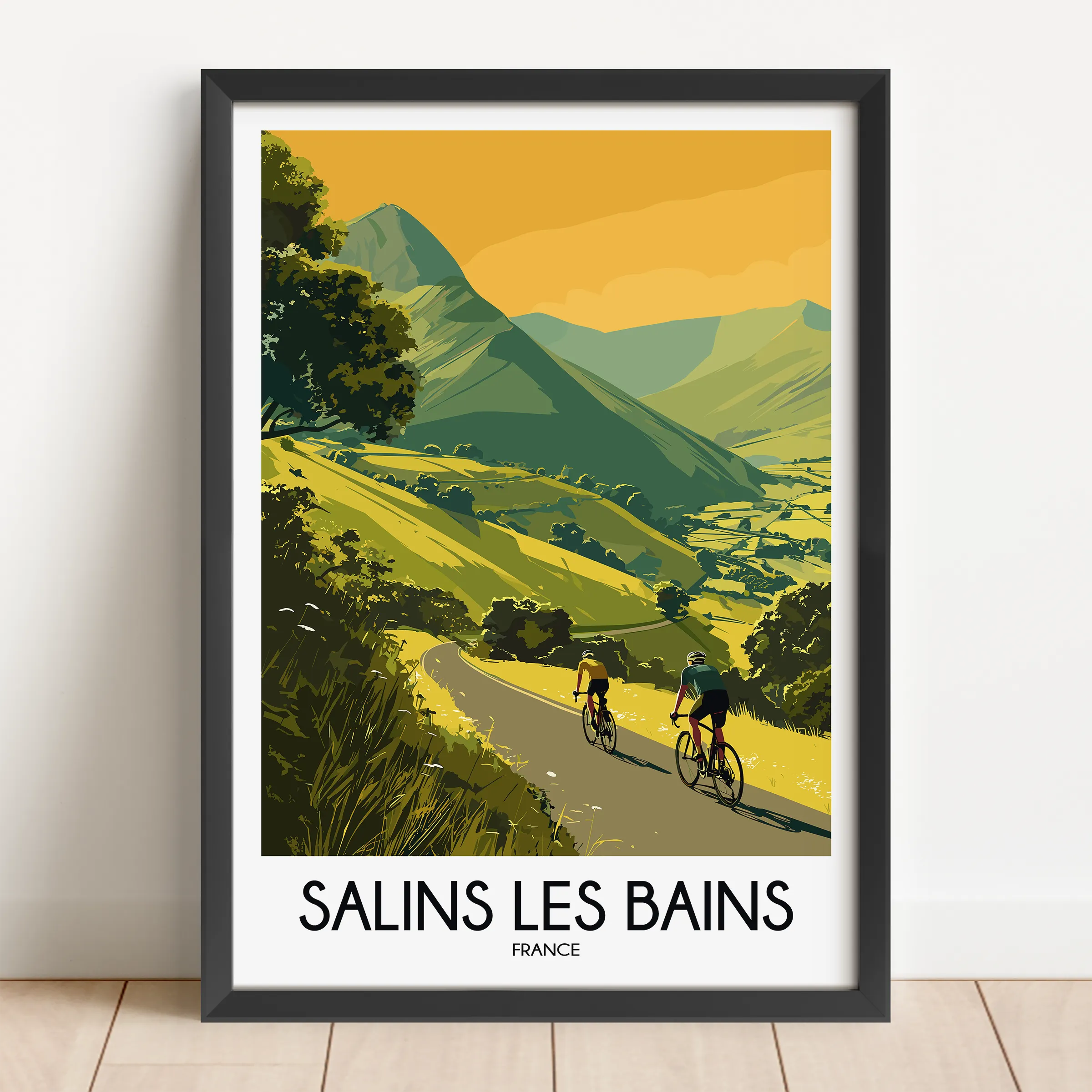 Salins Les Bains Vintage Style Print