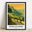 Salins Les Bains Vintage Style Print