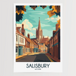 Salisbury Modern Travel Poster