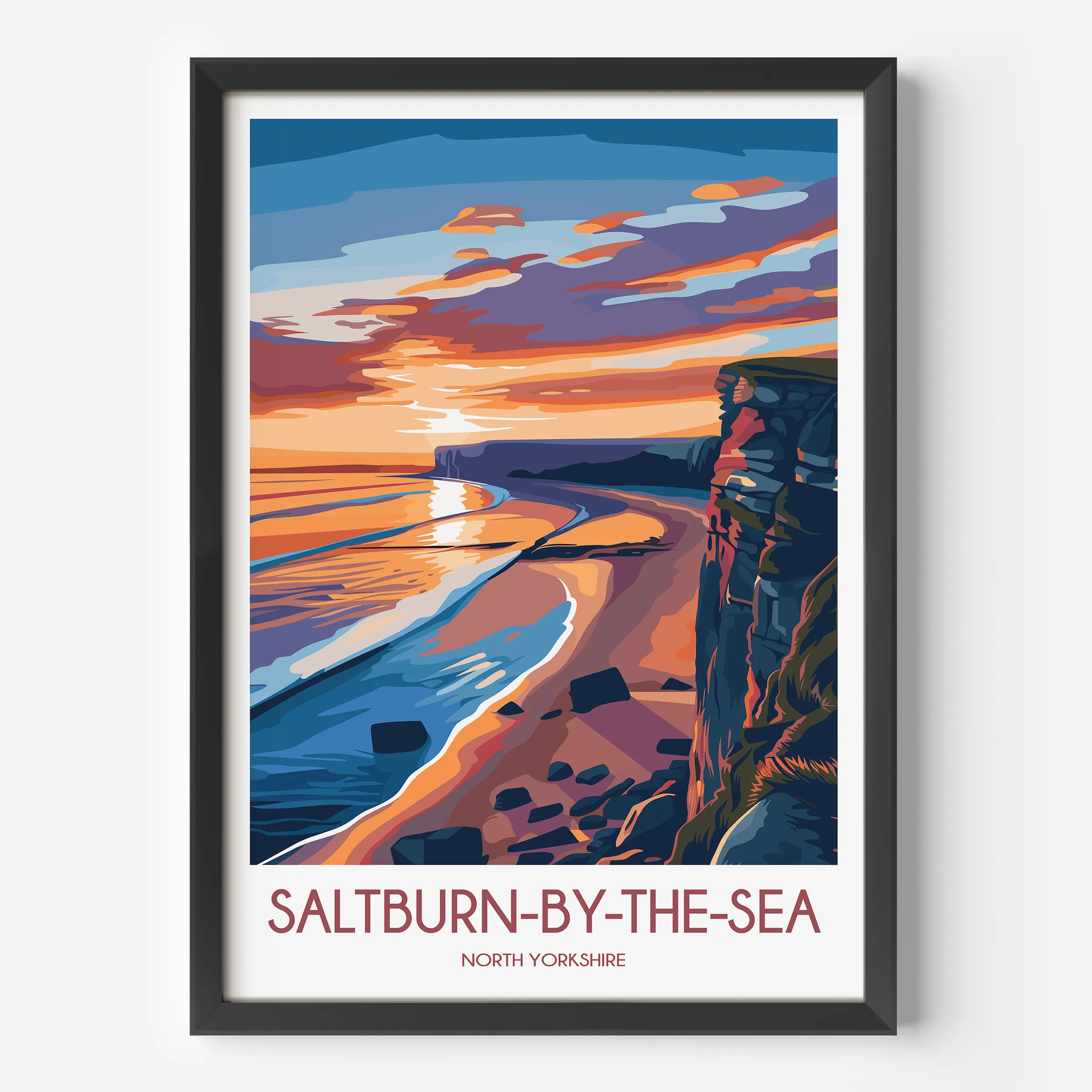 Saltburn-By-The-Sea Minimalist Wall Art