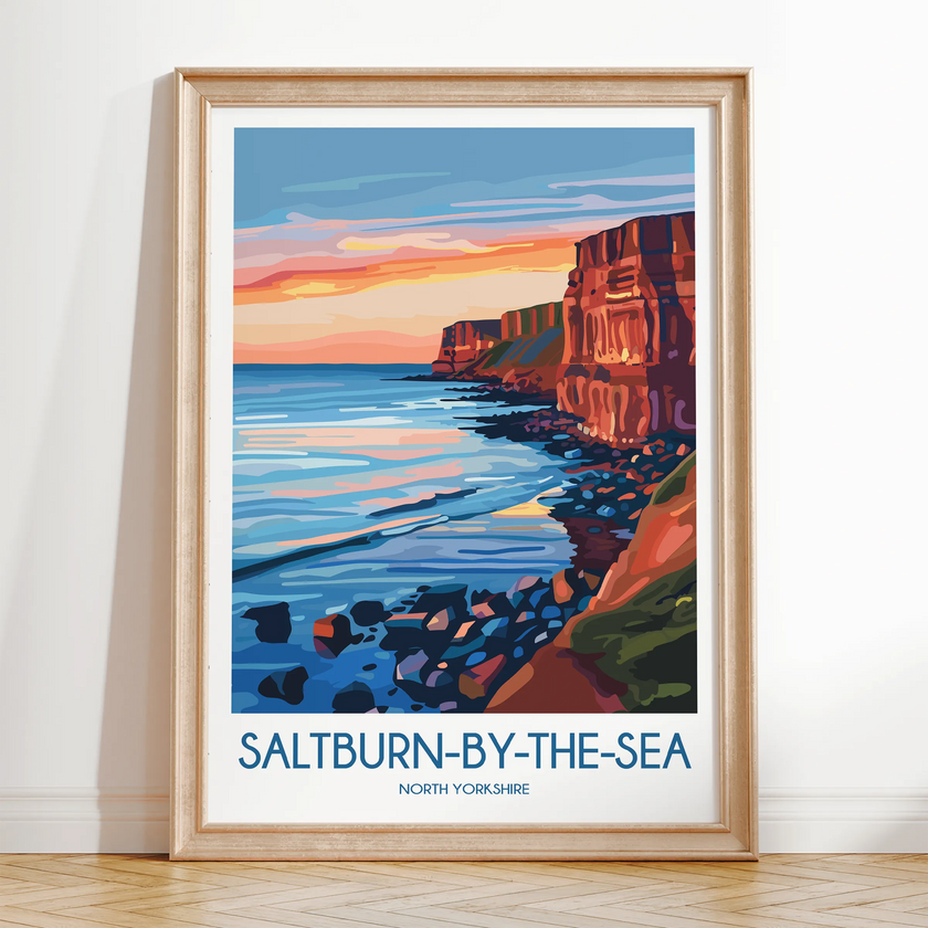 Saltburn-By-The-Sea Modern Travel Poster