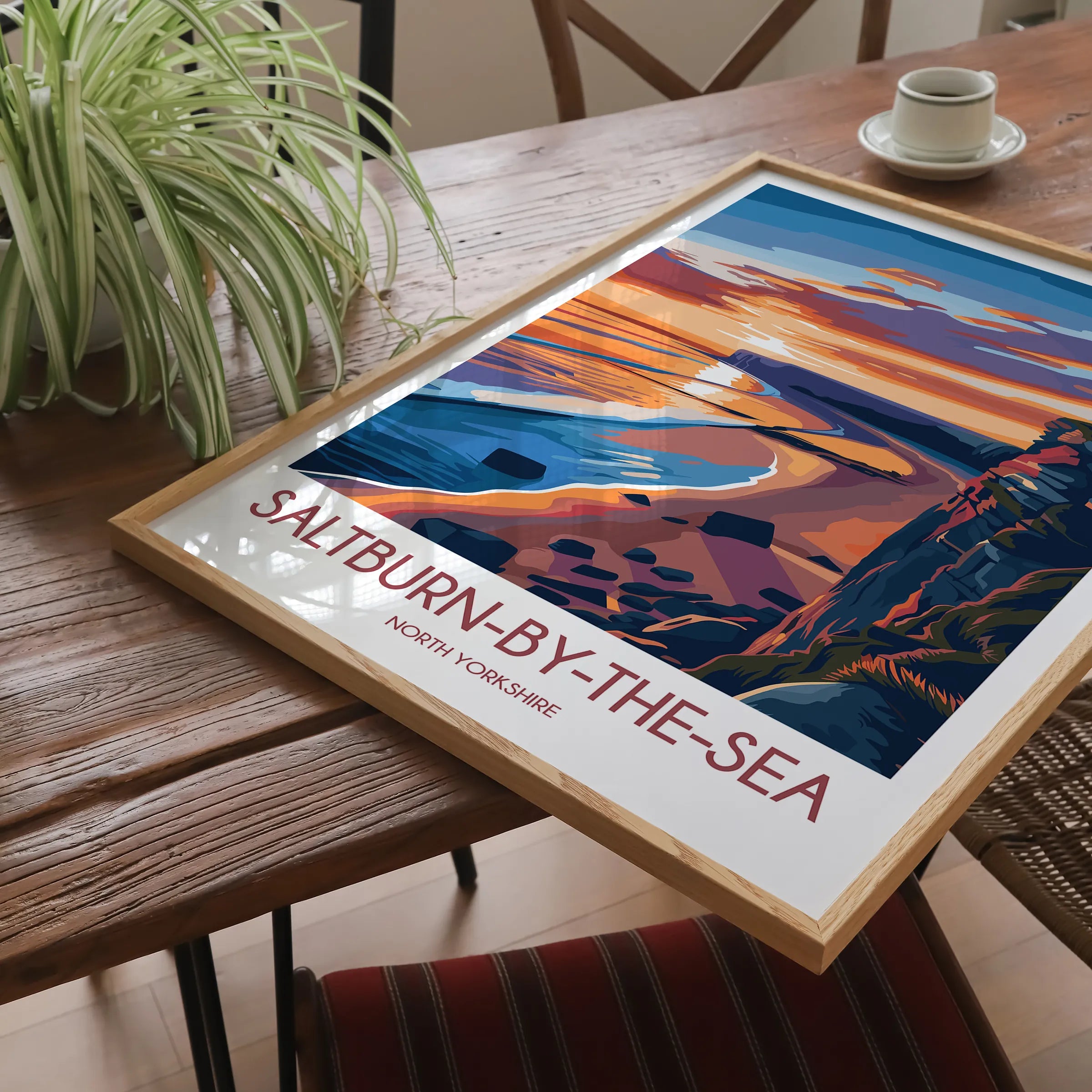 Saltburn-By-The-Sea Retro Travel Illustration