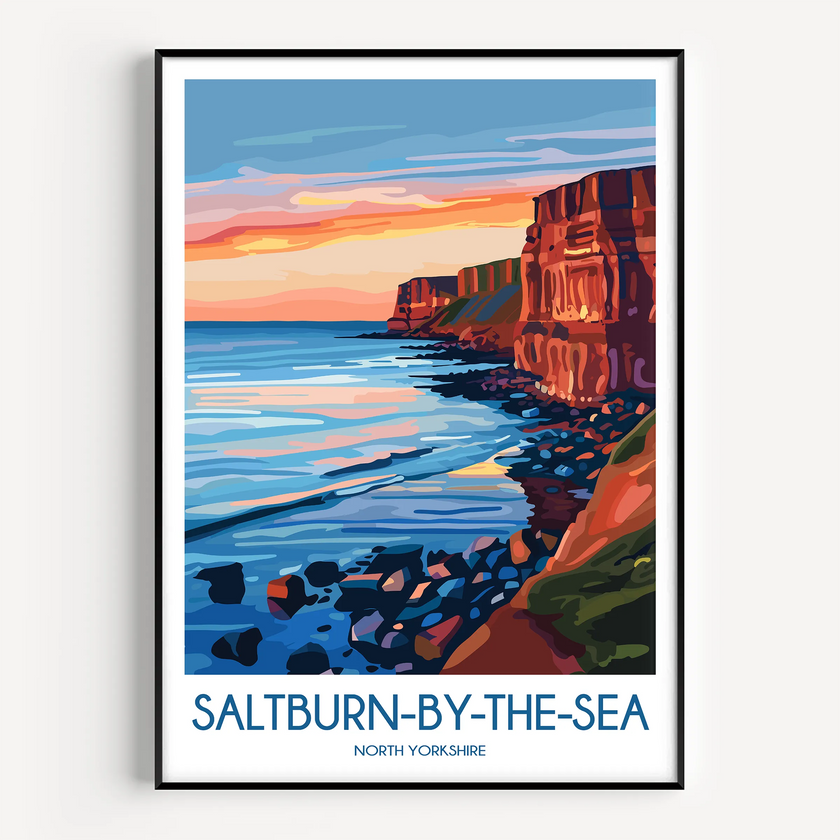 Saltburn-By-The-Sea Vintage Style Print