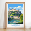 Salzburg Retro Travel Illustration