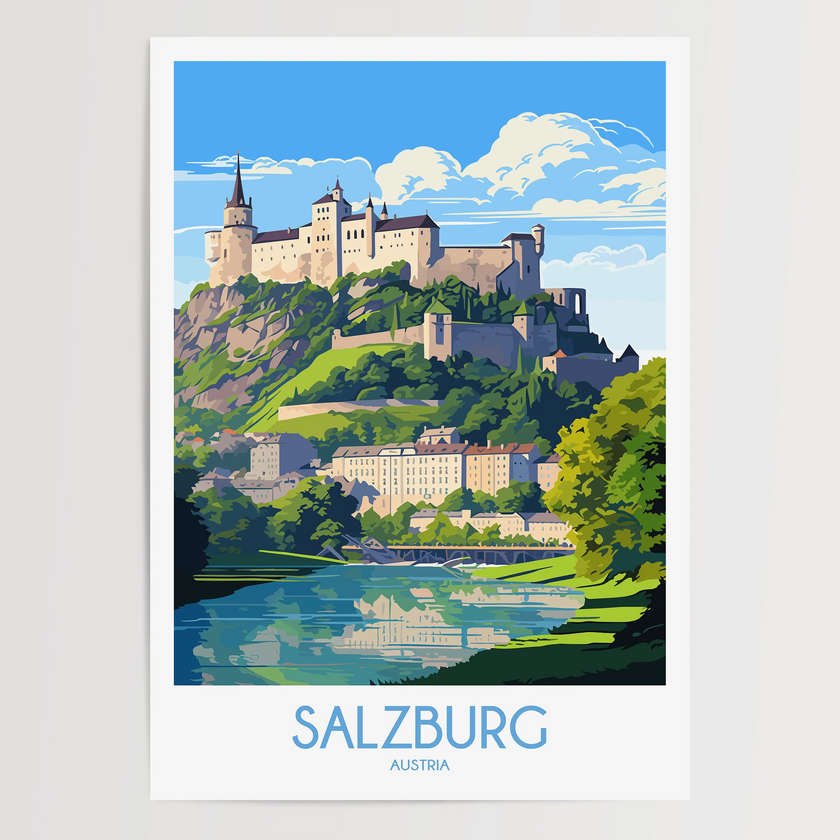Salzburg Vintage Style Print