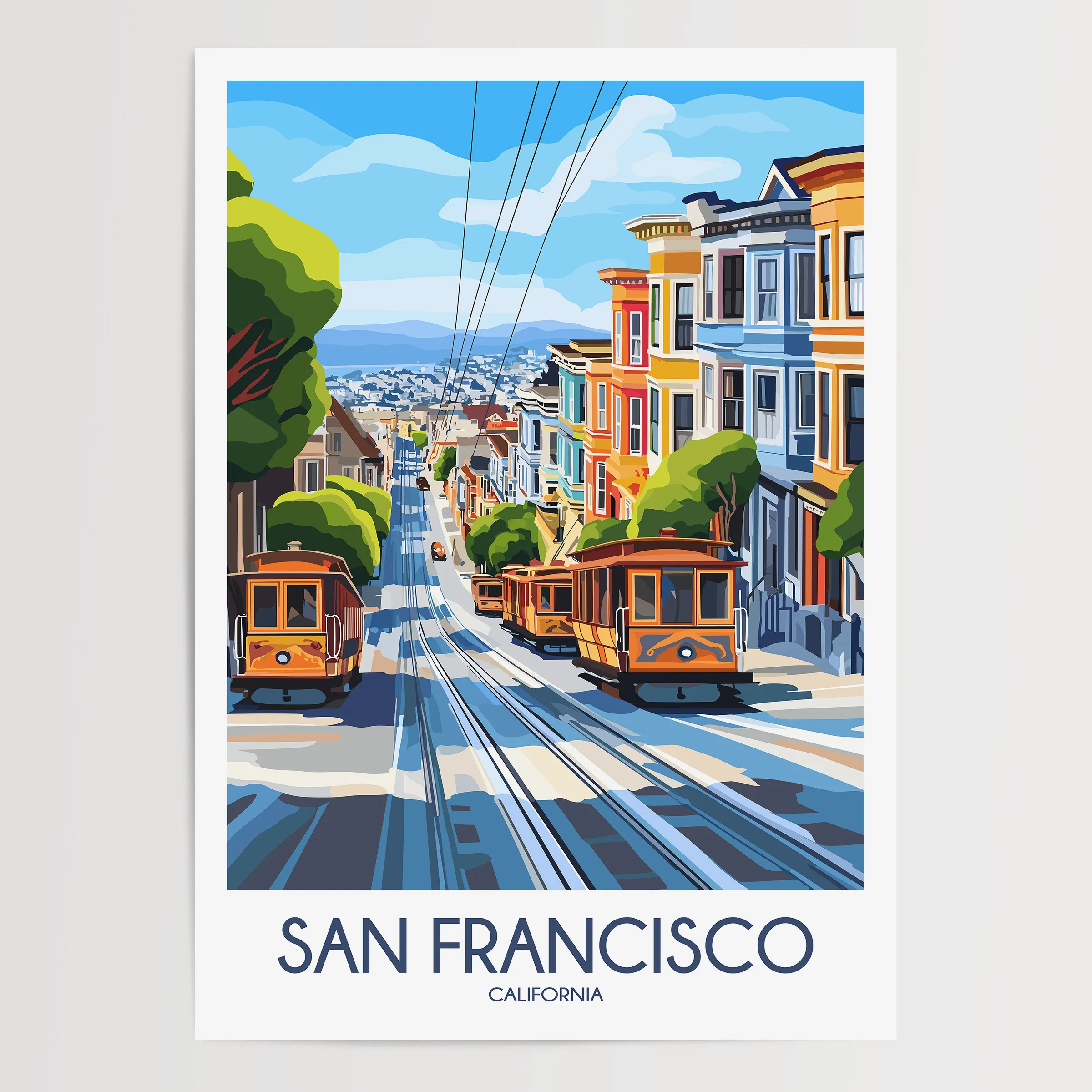 San Francisco Modern Travel Poster