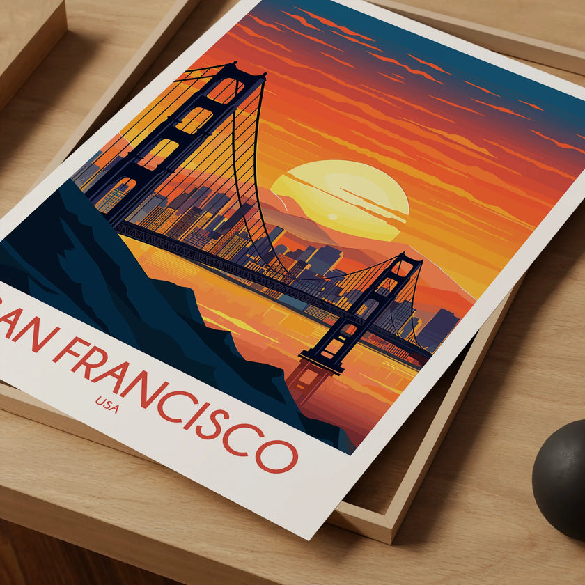 San Francisco Retro Travel Illustration