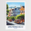 San Francisco Retro Travel Illustration