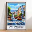 San Francisco Retro Travel Illustration
