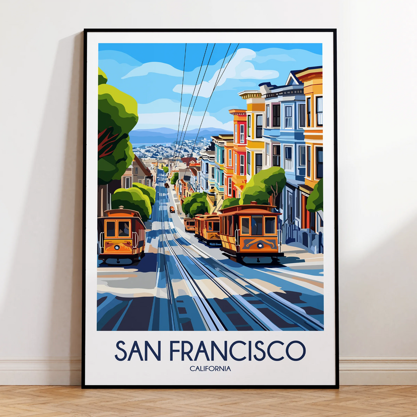 San Francisco Retro Travel Illustration