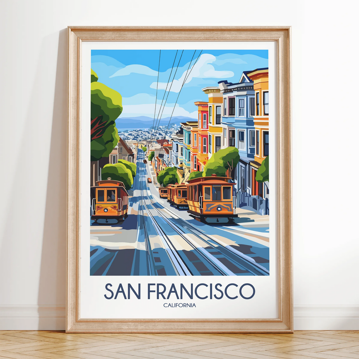 San Francisco Vintage Style Print