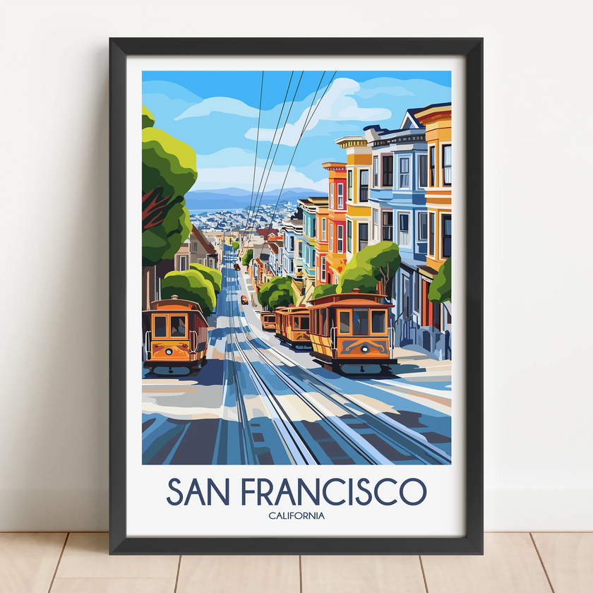 San Francisco Vintage Style Print