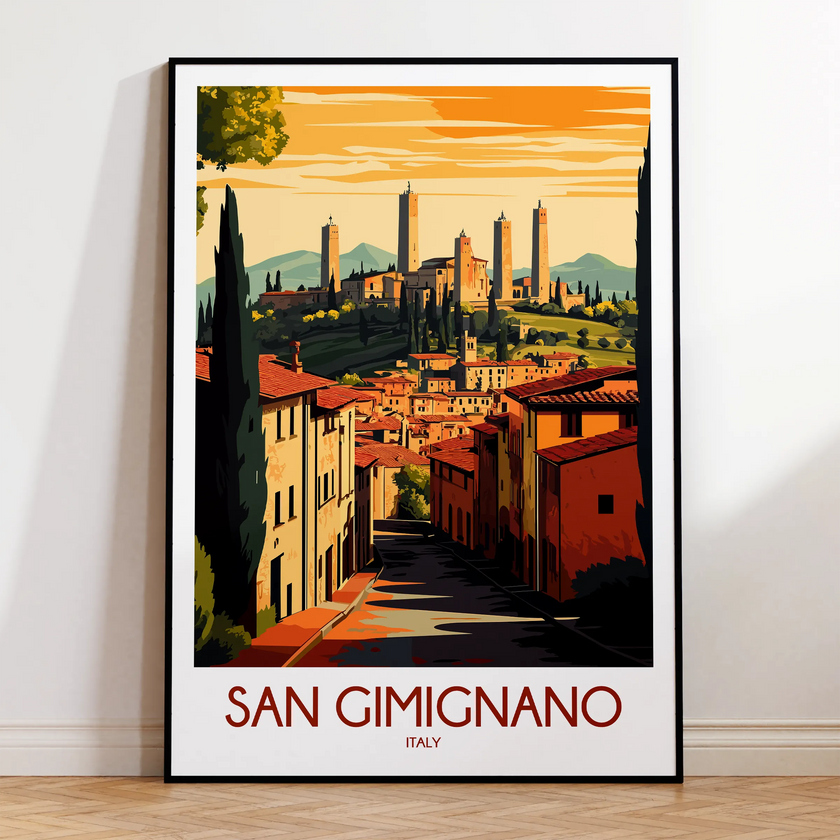 San Gimignano Destination Art Gift