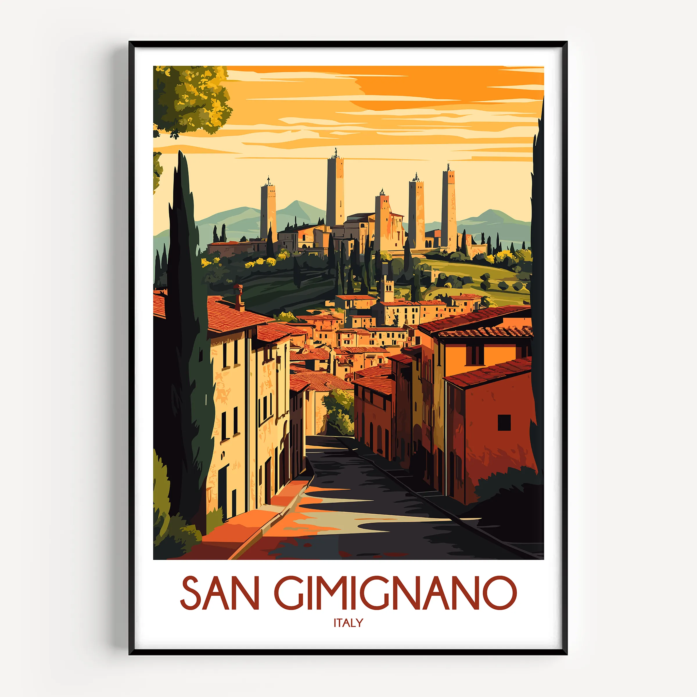 San Gimignano Gallery Quality Print