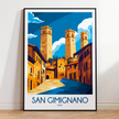 San Gimignano Minimalist Wall Art