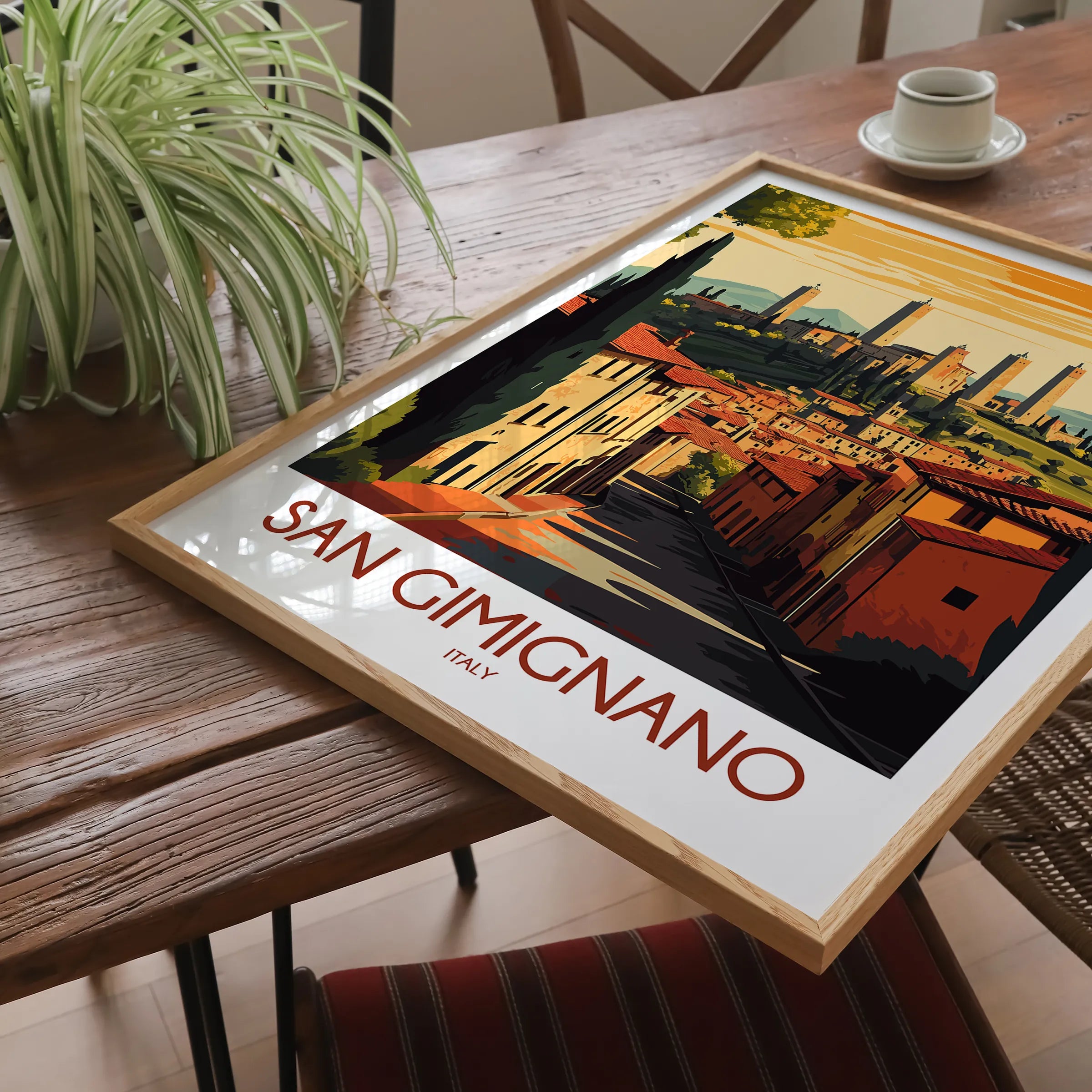 San Gimignano Modern Travel Poster