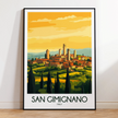San Gimignano Scenic Landscape Art