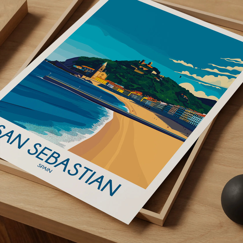 San Sebastian Modern Travel Poster