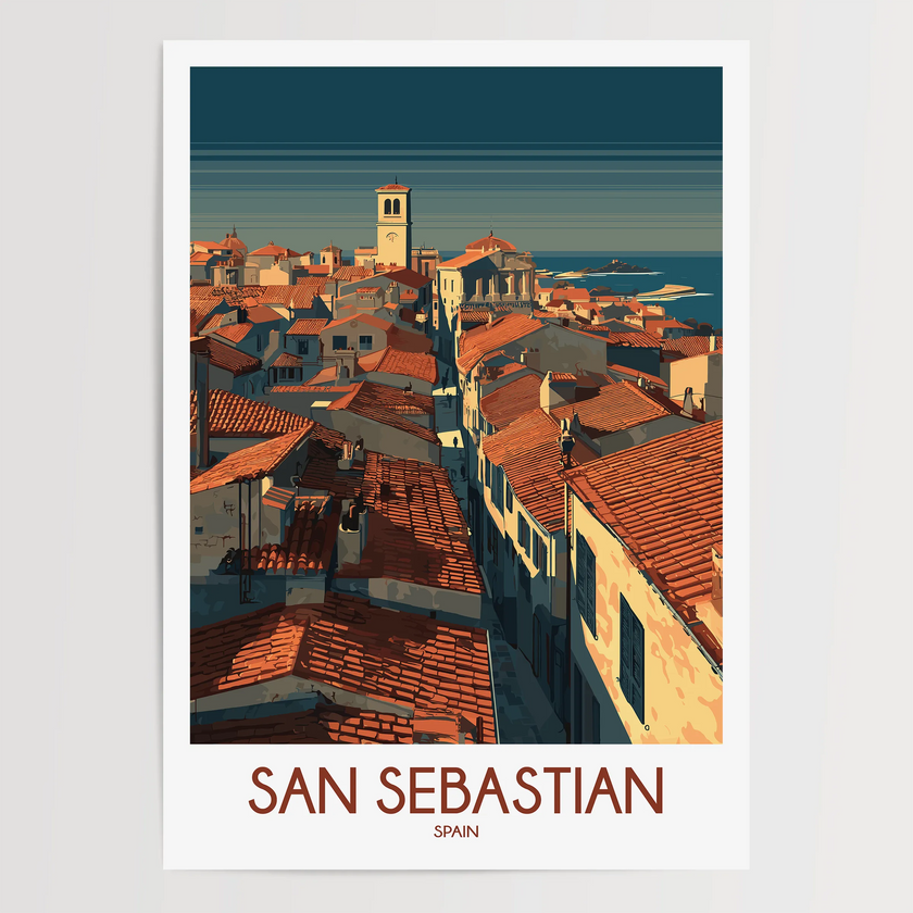 San Sebastian Modern Travel Poster